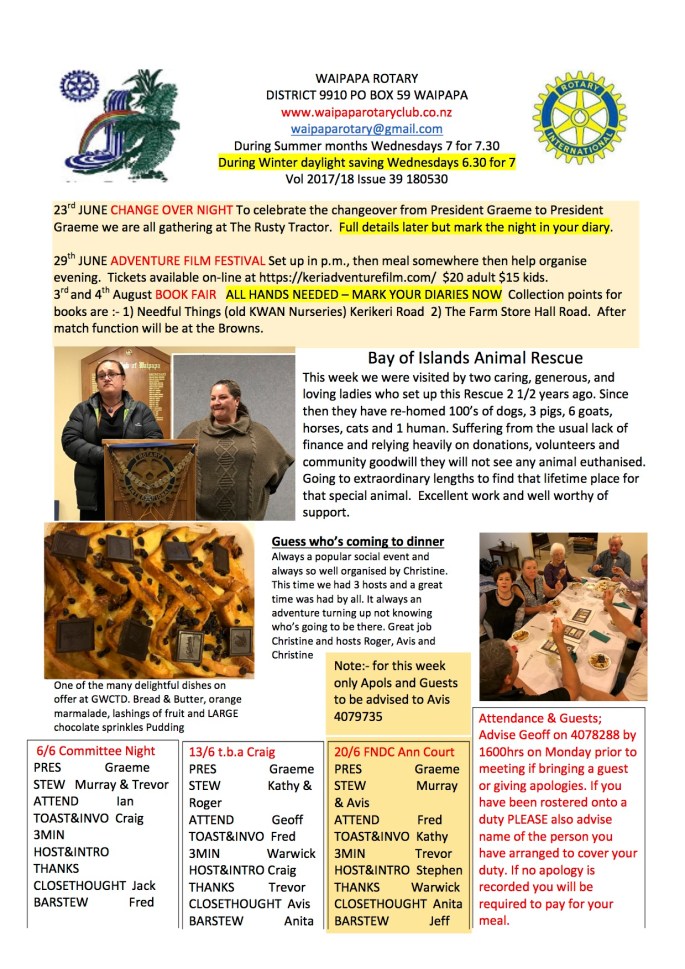 180530 Waipapa Rotary Bulletin. copy