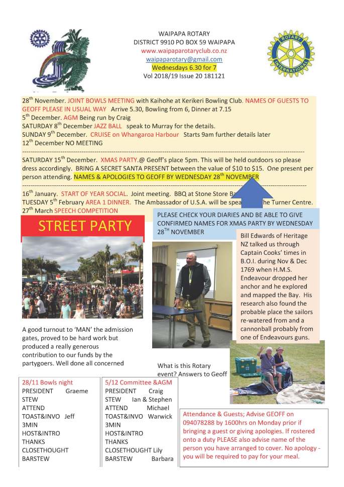 181121 Waipapa Rotary Bulletin copy