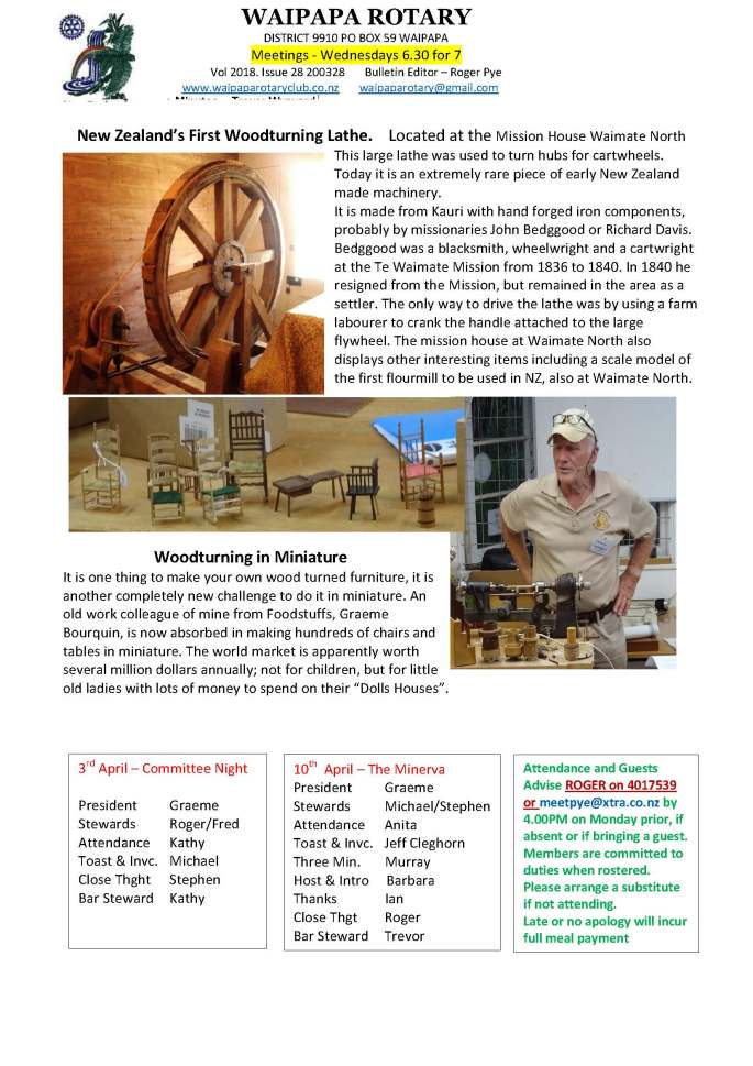 Bulletin 27 Mar 2019